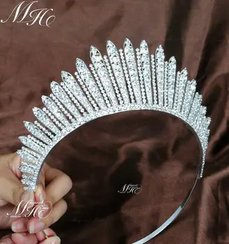 

Handmade Luxury Women Tiaras Crowns Crystal Austrian Rhinestone Wedding Bridal Accessories Crown Pageant Prom Party Hair Jewelry