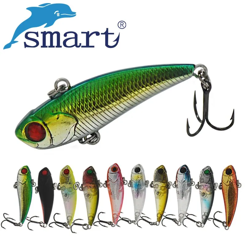 

SMART Fishing Lure 40mm 3.8g Diving 0.8-1.2m VMC Hook VIB Bait Vibration Hard Baits Isca Artificial Para Pesca Leurre Peche