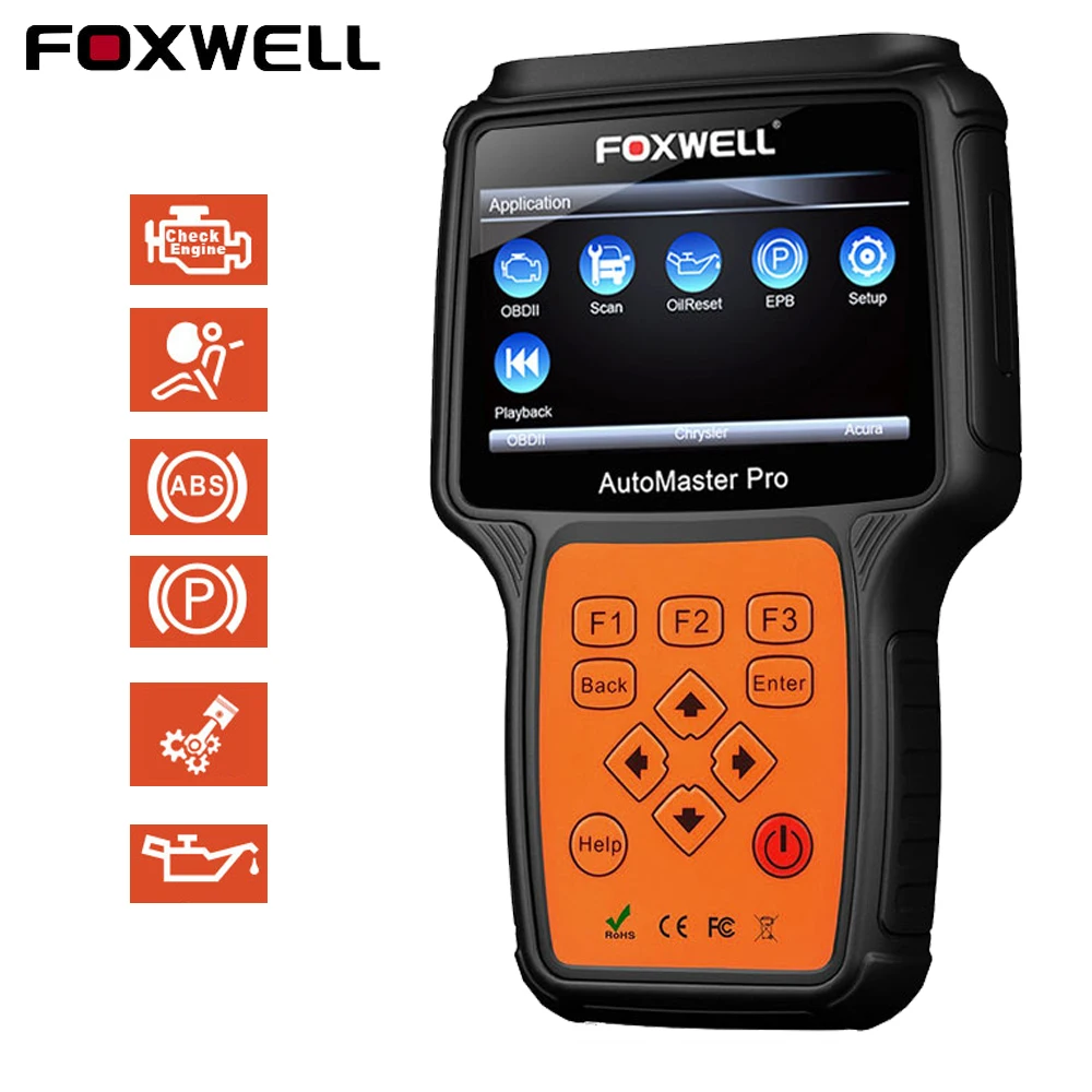 

Foxwell NT614 Automotive Scanner Engine ABS SRS AT EPB Oil Service Reset Auto Cat Diagnostic Tool Airbag Transmission ODB2 OBD 2