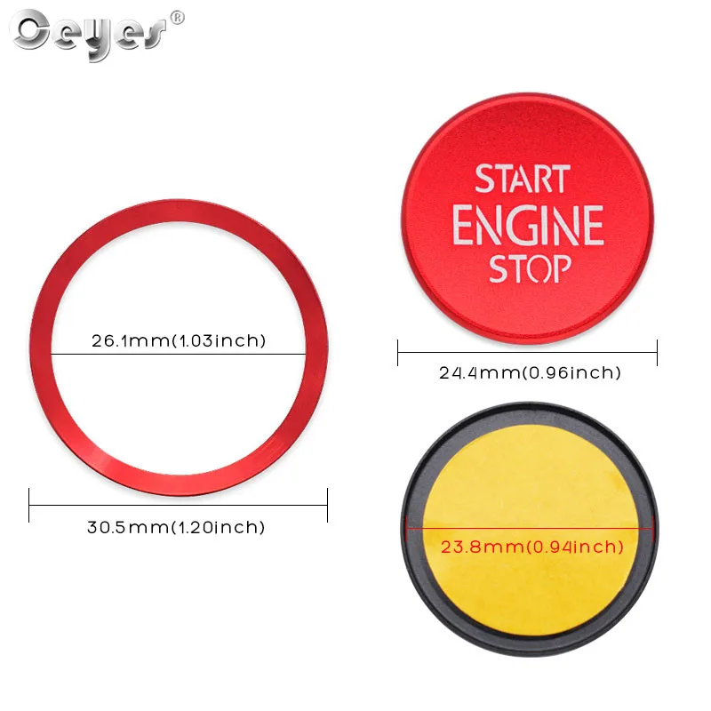 Car Start Engine Button Key Ring for VOLKSWAGEN AUDI SKODA SEAT (24)
