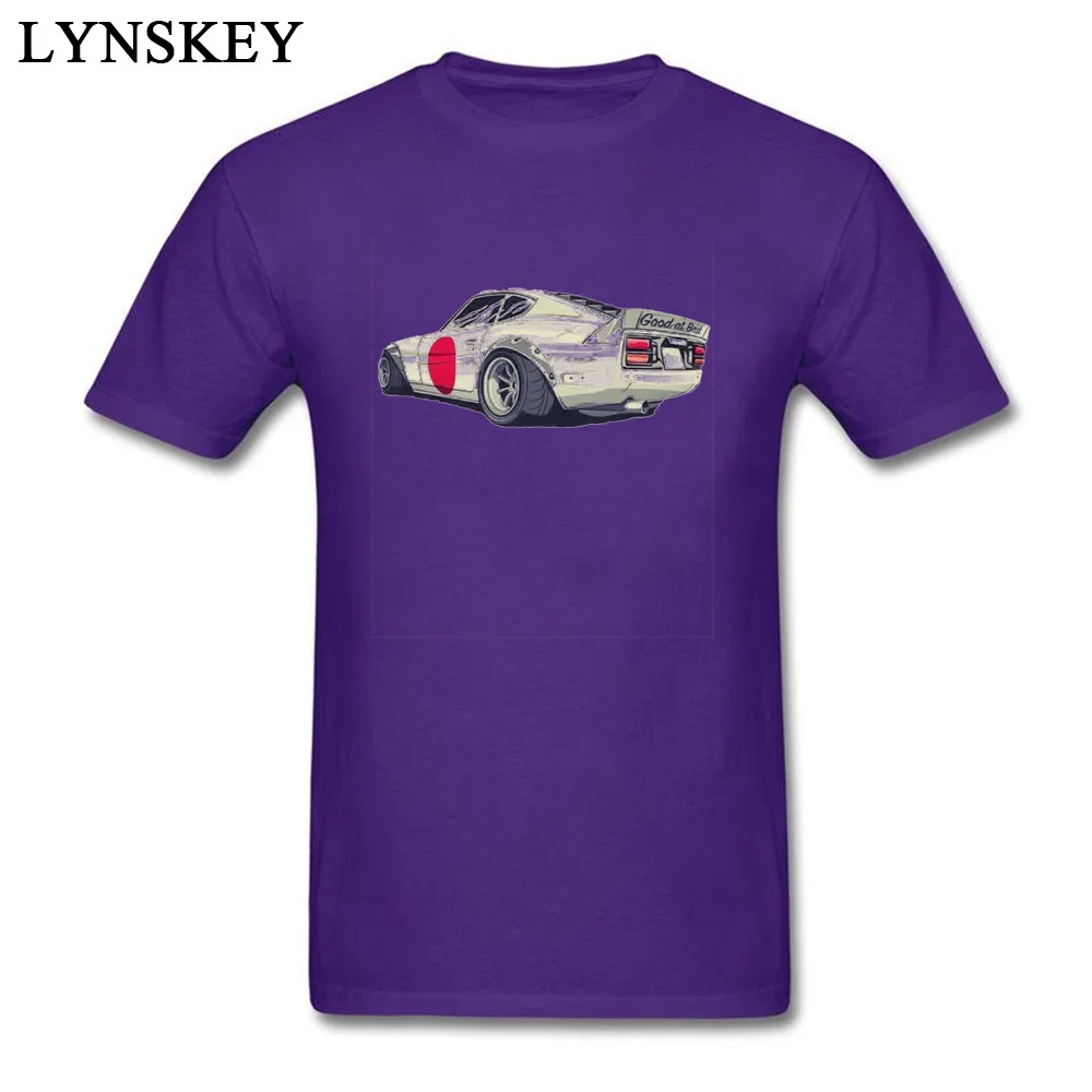 Company Casual Tops Tees Round Neck Summer Autumn 100% Cotton Short Sleeve T Shirts for Men Summer Casual Clothing Shirt Datsun 240z Fairlady Good at Bad purple