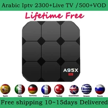 A95X Android 7 1 arabic iptv box 2900 Channels lifetime free French Sweden Norway Netherlands Germany