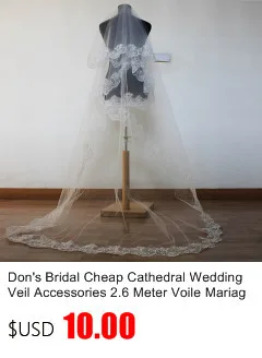 Don's Bridal Горячая продажа 3 м-5 м ширина 2,5 м-3 м вуали с гребешком 2 слоя свадебная вуаль свадебные аксессуары; Фата