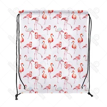 Красивые красные Фламинго бесшовные печати шнурок рюкзак путешествия мешок Обувь подарок мешок Mochilas feminina