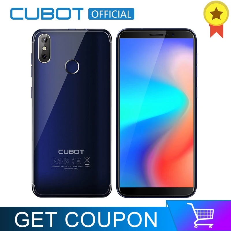 

Cubot J3 Pro 18:9 Full Screen 1GB 16GB Smartphone 5.5 Inch MT6739 Quad-Core 13MP+2MP Rear Cameras 2800mAh Android go 4G Celular