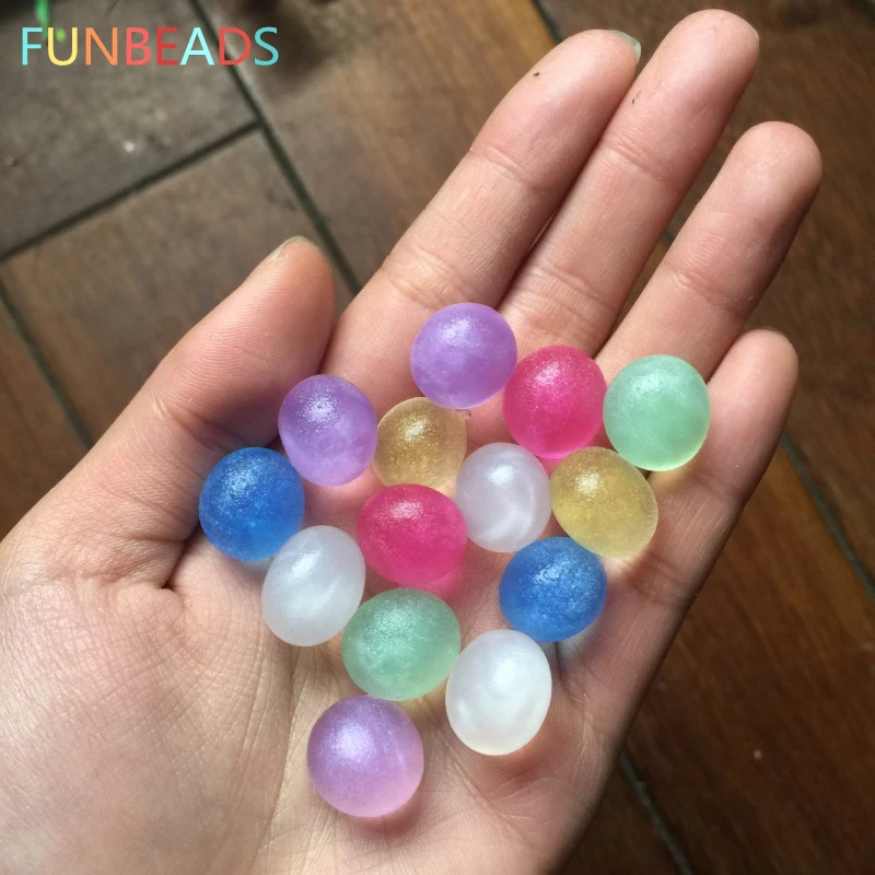 50 г/лот Funbeads 3-3,5 мм жемчужно-блестящие Кристальные грунтовые водные бусинки грязевые растущие водяные шары Свадебный домашний декор FGX