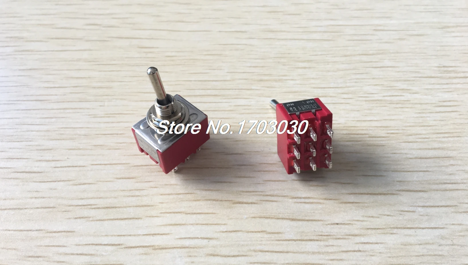 

AC125V 5A AC250V 2A 9 Terminals 2 Position On/On 3PDT Toggle Switch 3Pcs