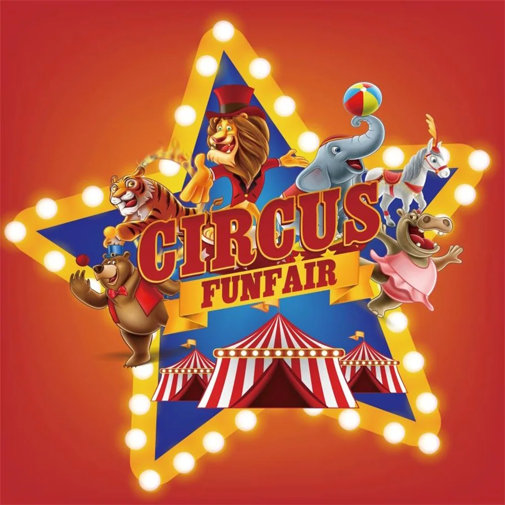 

Laeacco Cartoon Circus Cruise Baby Birthday Party Photography Backgrounds Customized Photographic Backdrops For Photo Studio