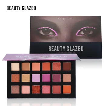 

Promotion Beauty Glazed18 Colors Eyeshadow Palette Matte Diamond Glitter Makeup Eye Shadow in One Palette Eyeshadow Pallete B18