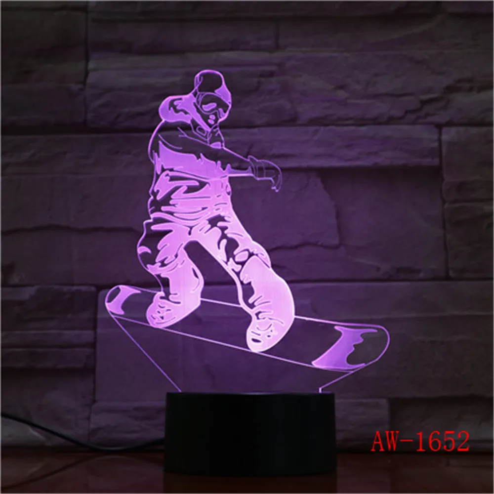 MJ Michael Jackson Sign 3D illusion Lights Table Desk Lamp 7 Color Acrylic USB led Children's Room Decor Night light AW-1657