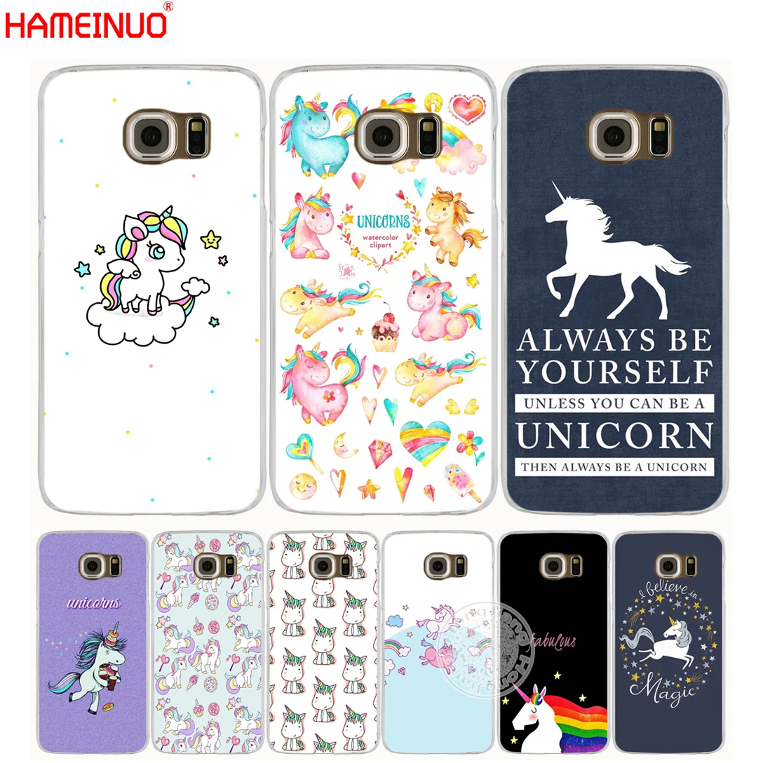HAMEINUO unicorn horse cute cell phone case cover for Samsung Galaxy