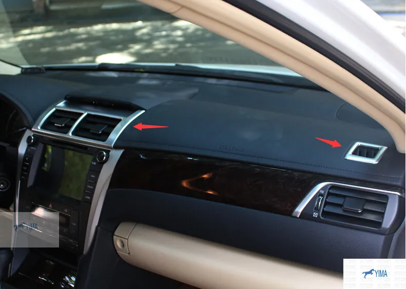 More Fashion For Toyota Camry 2015 Chrome Air Conditioning Vent Outlet Cover Trims Matt style 3