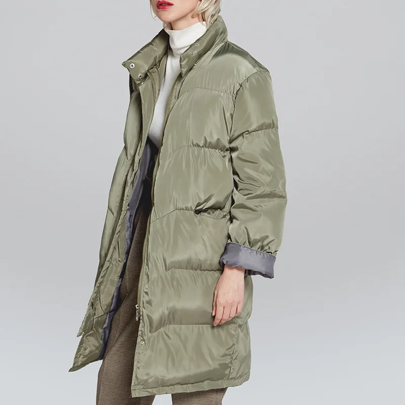 Chaud rose Veste Chaude Femmes Outwear Parkas D'hiver Épais Le Coton vert Beige Bas Rembourré Vestes Mode Slim Manteau 2019 Long Vers Épaississent noir U7PxwB