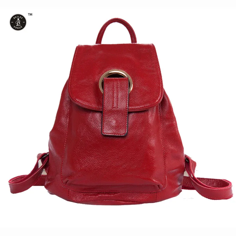 2015 European Fashion Women Backpack Genuine Leather Backpack