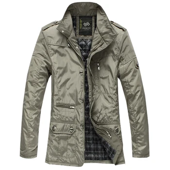 

Babbytoro Mens Jacket 2018 Autumn Winter Men's Plus Size Thin Padded Middle Long Windbreaker Jackets Coat 5XL 4XL 3XL