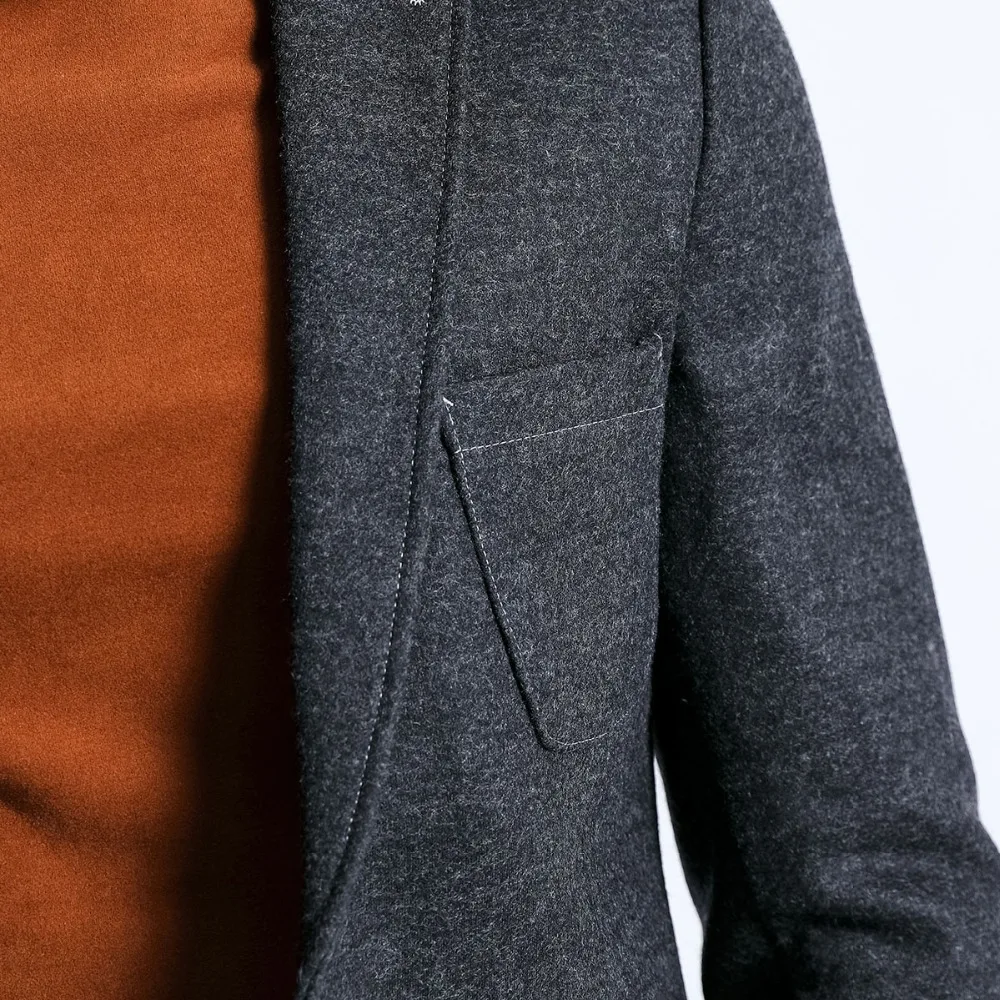SIMWOOD, зимние Смарт повседневные блейзеры, мужские куртки на одной пуговице, смесь шерсти, модные высококачественные пальто, мужские костюмы, одежда 180389