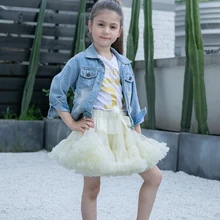 Одежда для маленьких девочек; пышная юбка-пачка для дня рождения для девочек мини-юбка принцессы для балета, бежевое платье-пачка