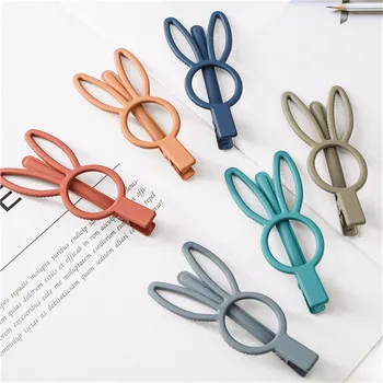 New Rabbit Hair Clips for Women Korean Style Cute Princess Headwear Solid Color Handmade Hairpin Barrette Girls Hair Accessories 1 pcs cute cartoon double rabbit ears kids hairpins children headwear baby hair clips princess barrette girls hair accessories