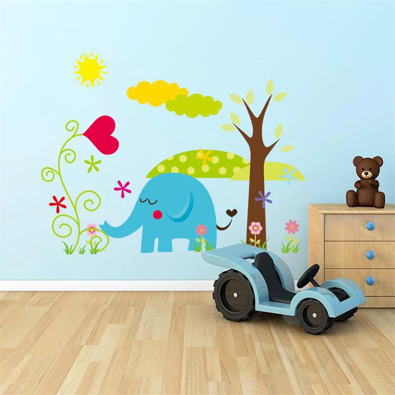2PCS 3d Vinyl Walls For Kids Rooms Living Room Nursery Wall Decal 3d ...