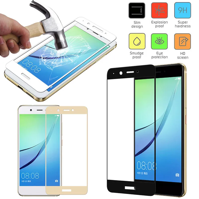 Silk Printed FullCover Tempered Glass Screen Protector On The For