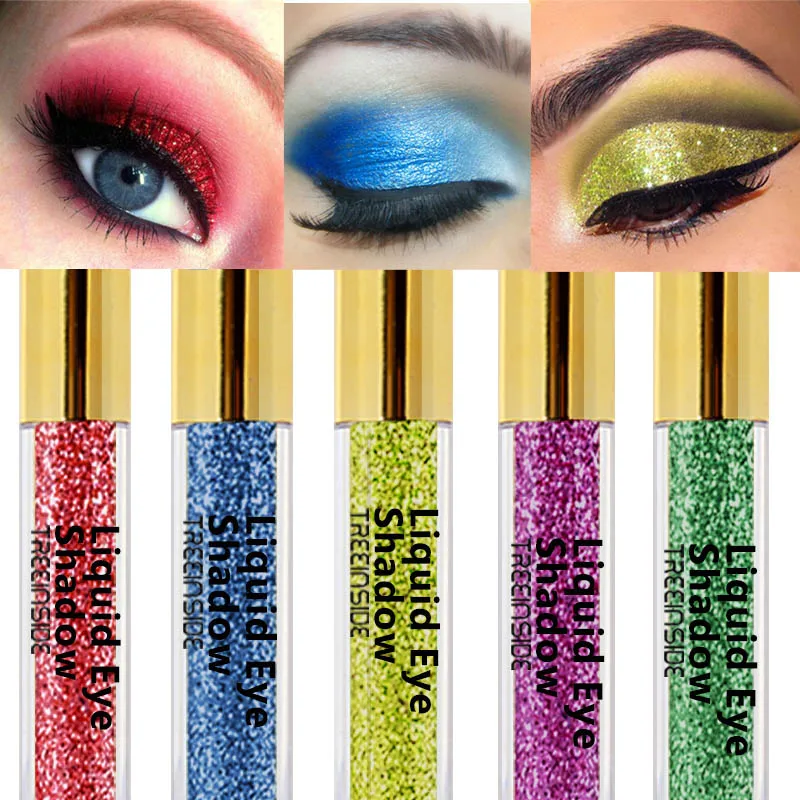 Treeinside glitter eyeshadow cream waterproof long lasting diamond gold
