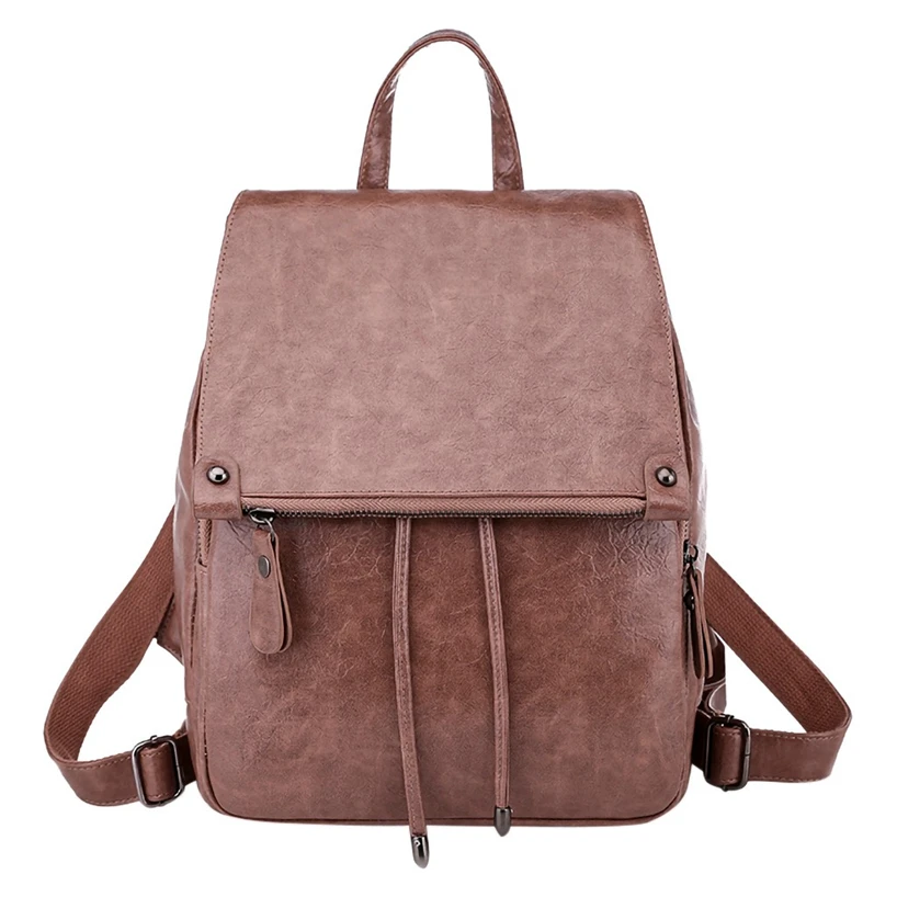 Рюкзаки aelicy, женские кожаные рюкзаки, женская школьная сумка для девочек-подростков, дорожная сумка в стиле ретро, рюкзак, сумка - Цвет: PK