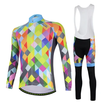 

Aogda Cycling Kit Men Summer Bike Dress Long Sleeve Bicycle Clothing Breathable Cycling Jersey Set Quick Dry Roupa Ciclismo