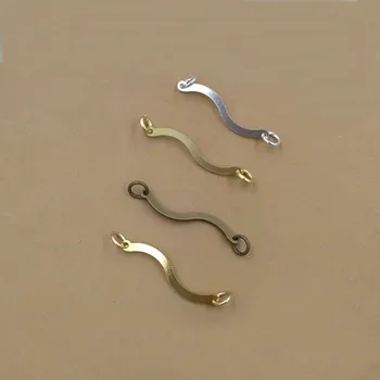 

100 PCS 26mm Length 4 Colors Metal Copper Sticks Connectors With 2 Loop Findings For Jewelry Making