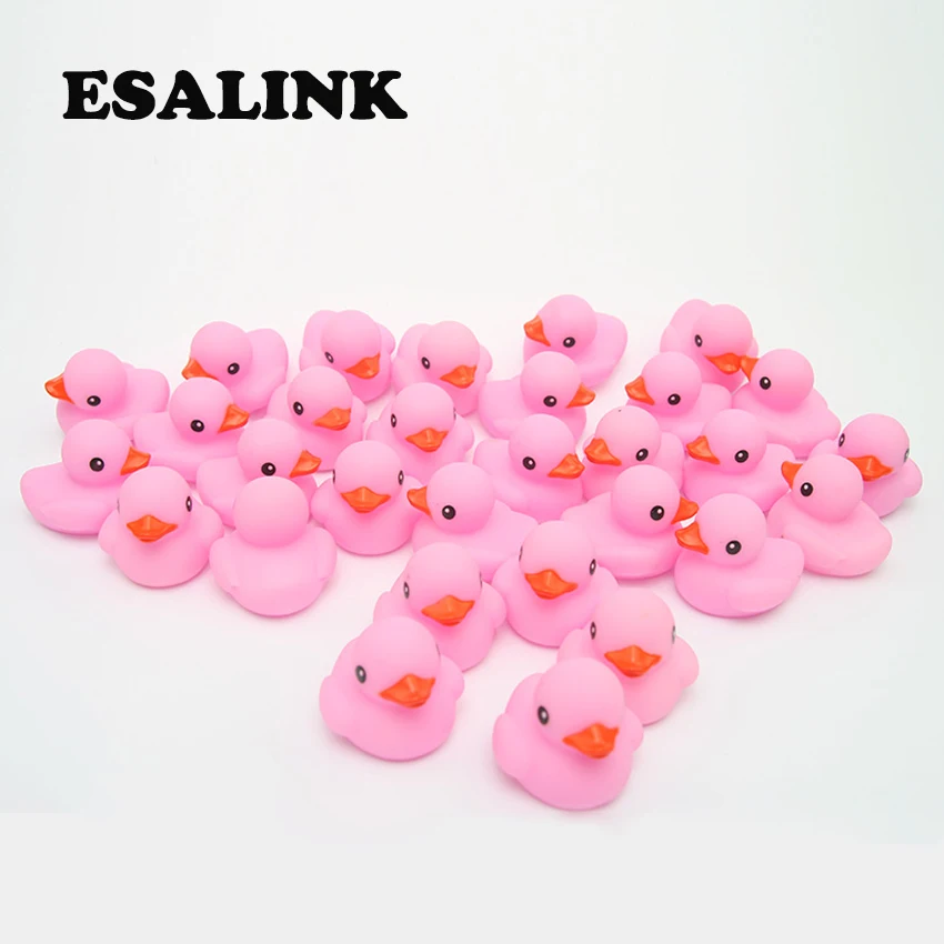 20pcs / 2019 new floating duck cute baby water bath toy pink duck