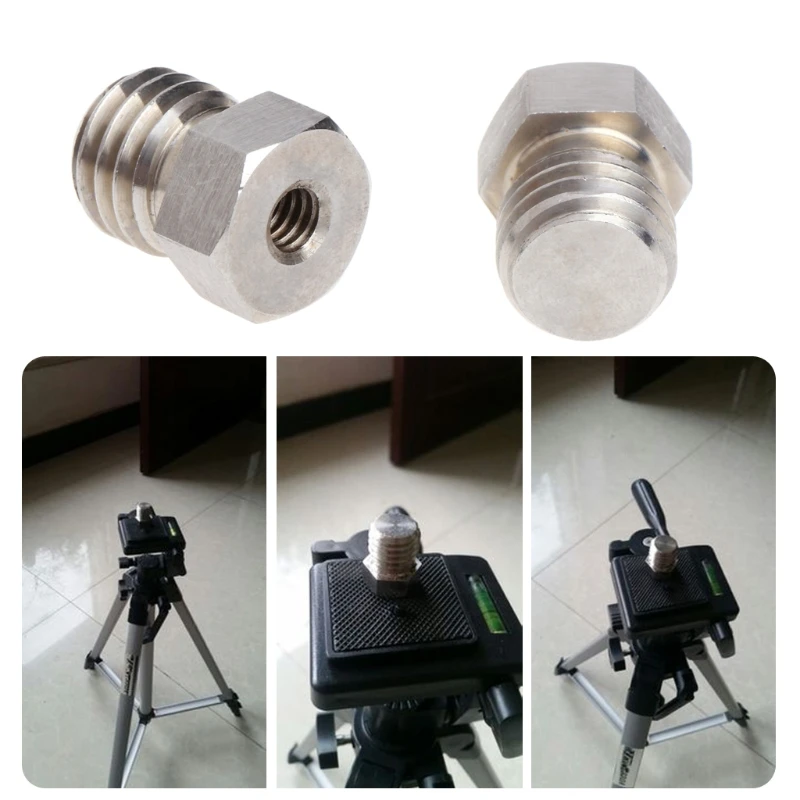 

1/4 Inch to 5/8 Inch Threaded Female to Male Tripod Adapter Stainless Steel #Sep.07