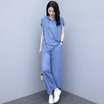

Casual Fashion Two-piece Suits Tracksuit Women Summer New Year-old Female Costume Conjunto Feminino Ensemble Femme Survetement