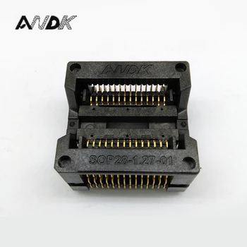 

SOP28 SOIC28 SO28 IC Test & Burn Socket Pitch 1.27mm IC Body Width 7.5mm 300mil OTS-28-1.27-04 Test Socket Adapter