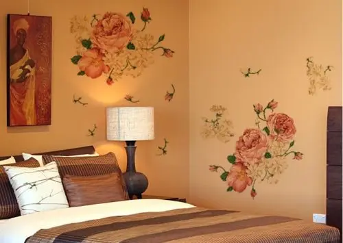Стикеры Настенные Виниловые со съемными пионами 70 х50 см 2016|vinyl wall decals|wall decalsflower