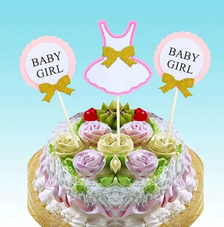 Babyshower голубой розовый принц и принцесса персонализированный набор для торта