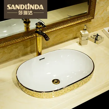 

Taichun basin embedded counter basin wash ceramic oval shape basin