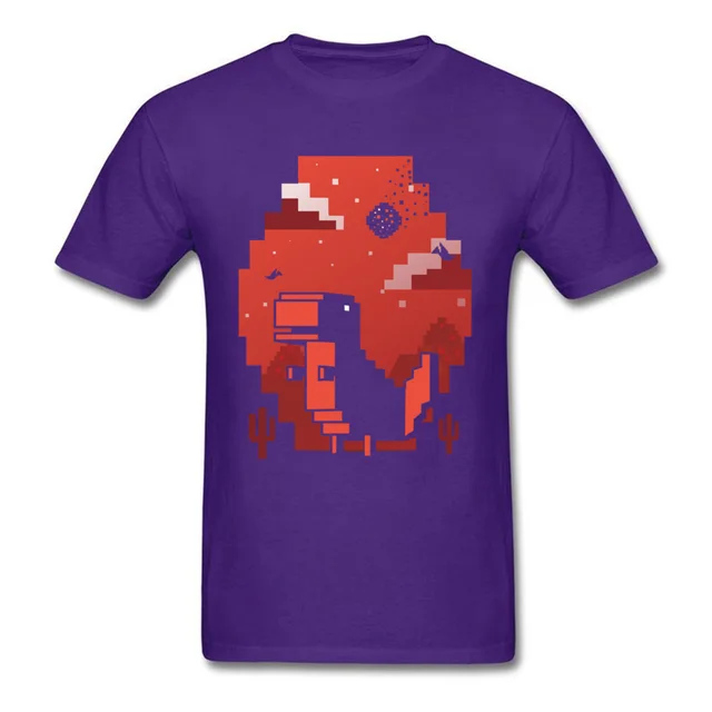 red and purple graphic tee