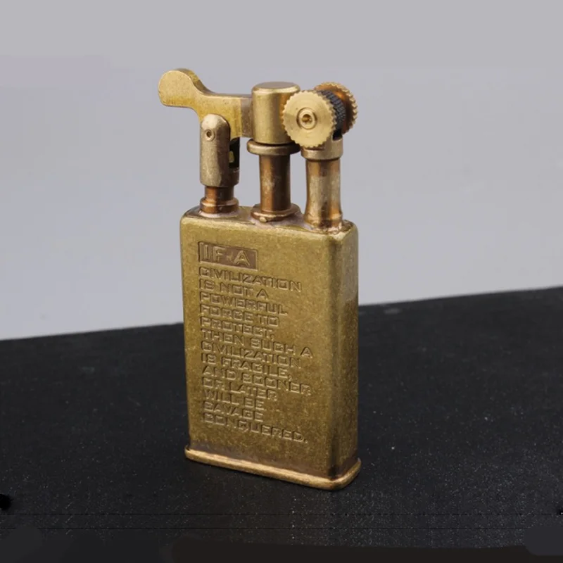  Retro Flame Metal Mini Lighters Kerosene Oil Lighter Grinding Wheel Refillable Cigarette Cigar gaso