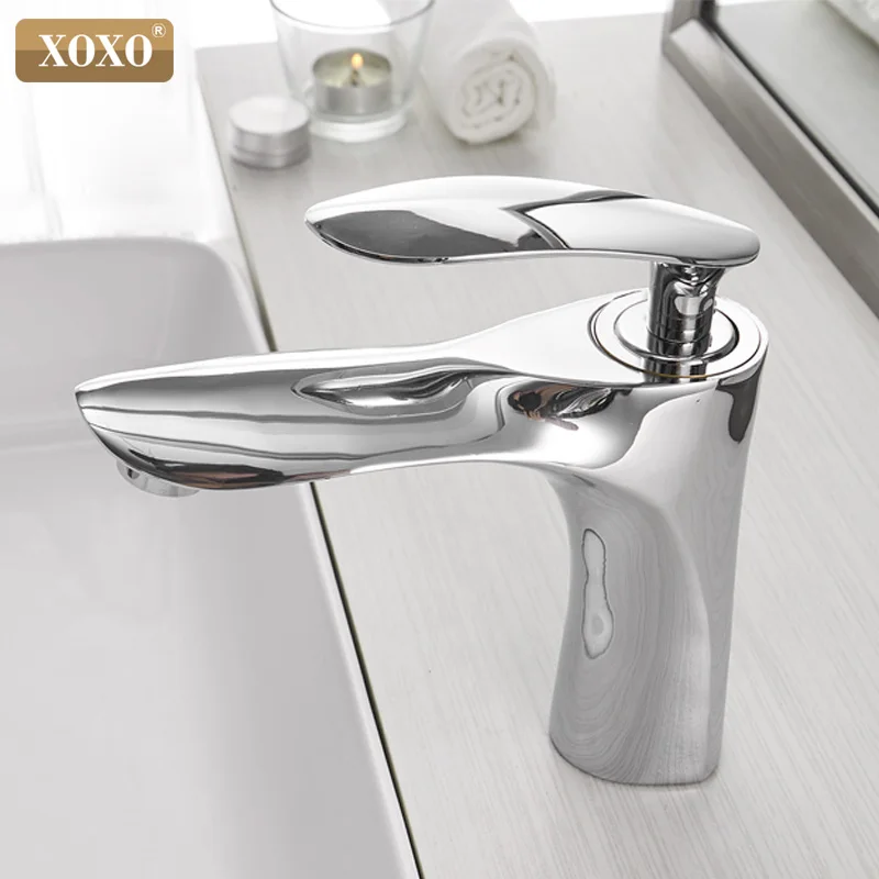 Günstige Becken Armaturen Warmen und Kalten Bad Wasserhahn Becken Mischbatterie Weiß Einzigen Griff Einzigen Loch Becken Wasser Waschbecken Mischbatterie 20055