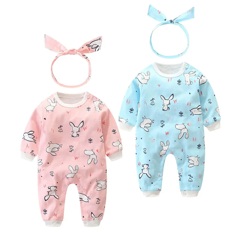

Christmas Newborn Baby girls clothes set cotton baby Rompers+Headband cute rabbit 0-12month roupas infantil baby clothes