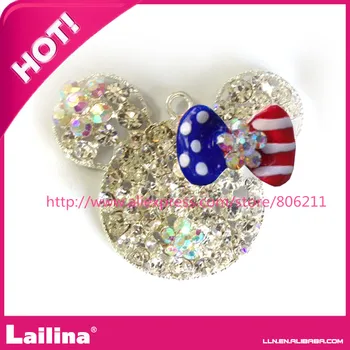 

50pcs/lot 4th July minnie pendant charm free shipping