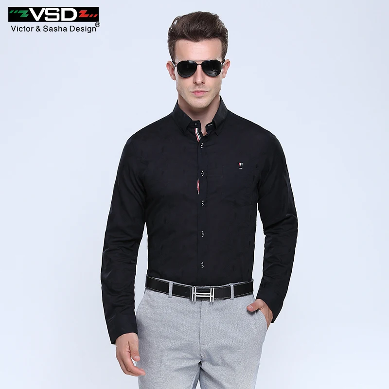 VSD 2016 Top New Hollow out Men's Shirt Fashion Causal Shirt Long ...