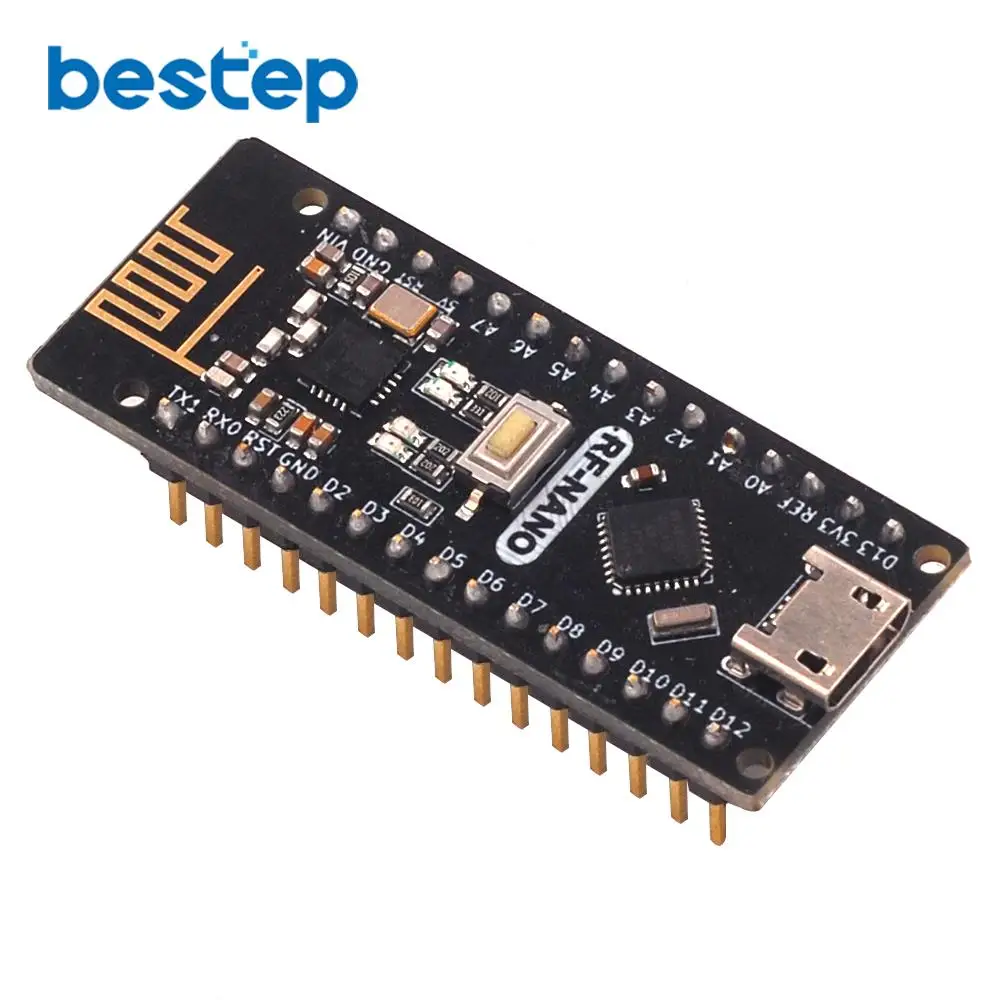 RF Nano для Arduino V3.0 микро USB наноплата ATmega328P QFN32 5 V 16 M CH340 интегрированная NRF24L01 + 2 4G