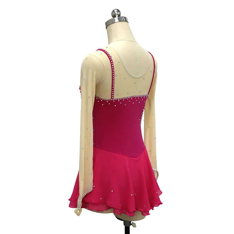 Платье для фигурного катания Nasinaya, индивидуальные юбки для конькобежцев для девочек, женщин, детей, Patinaje, гимнастика, представление 367