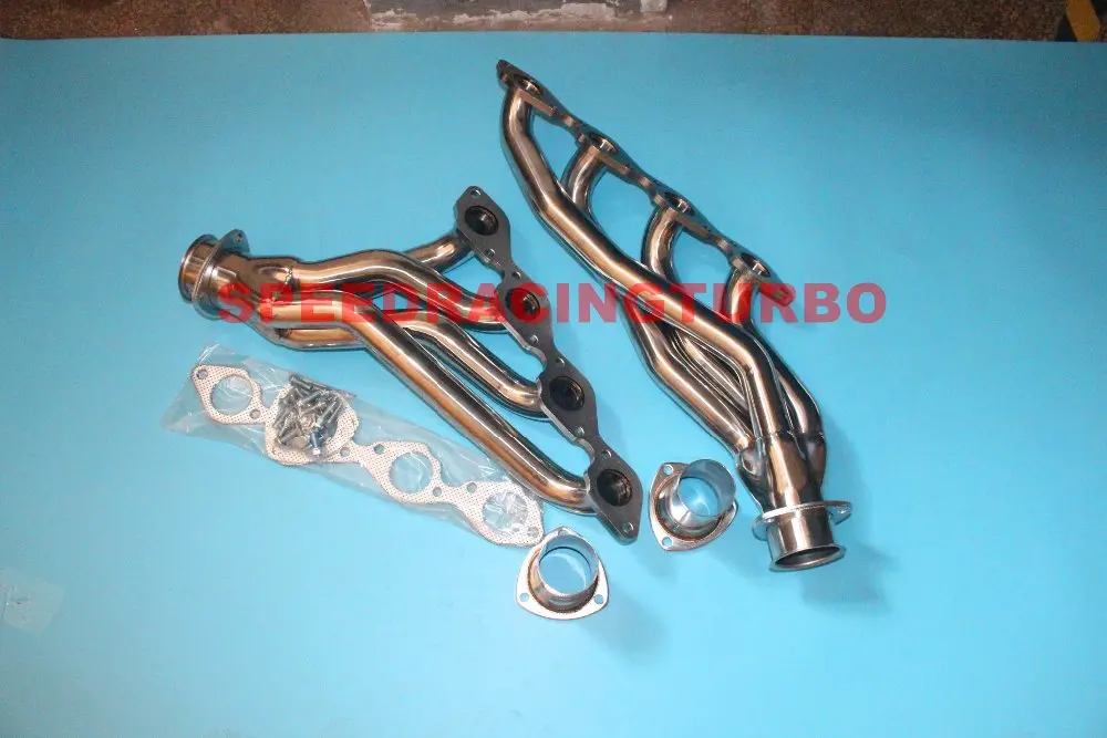 

EXHAUST HEADER MANIFOLD FOR CHEVY EXHAUST MANIFOLD FOR GM 65-73 BIG BLOCK BBC V8 366-454 PAIR SHORTY ROUND PIPE