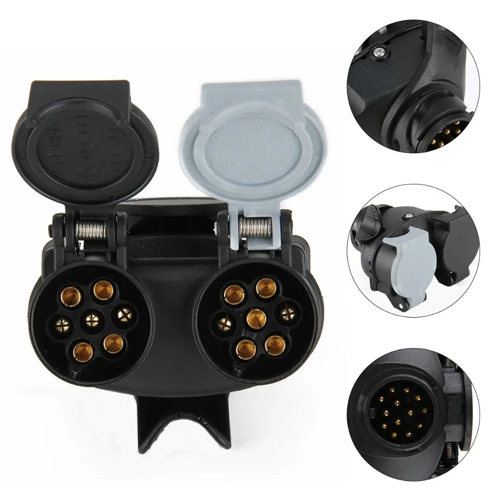 12N 12S 7 PIN TRAILER TOWING TOWBAR TWIN ELECTRICS SOCKET MOUNTING BRACKET PLATE