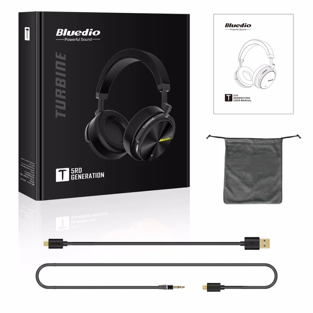 Bluedio T5 беспроводные Bluetooth наушники с шумоподавлением, портативная гарнитура, мощный бас, стерео звук с микрофоном