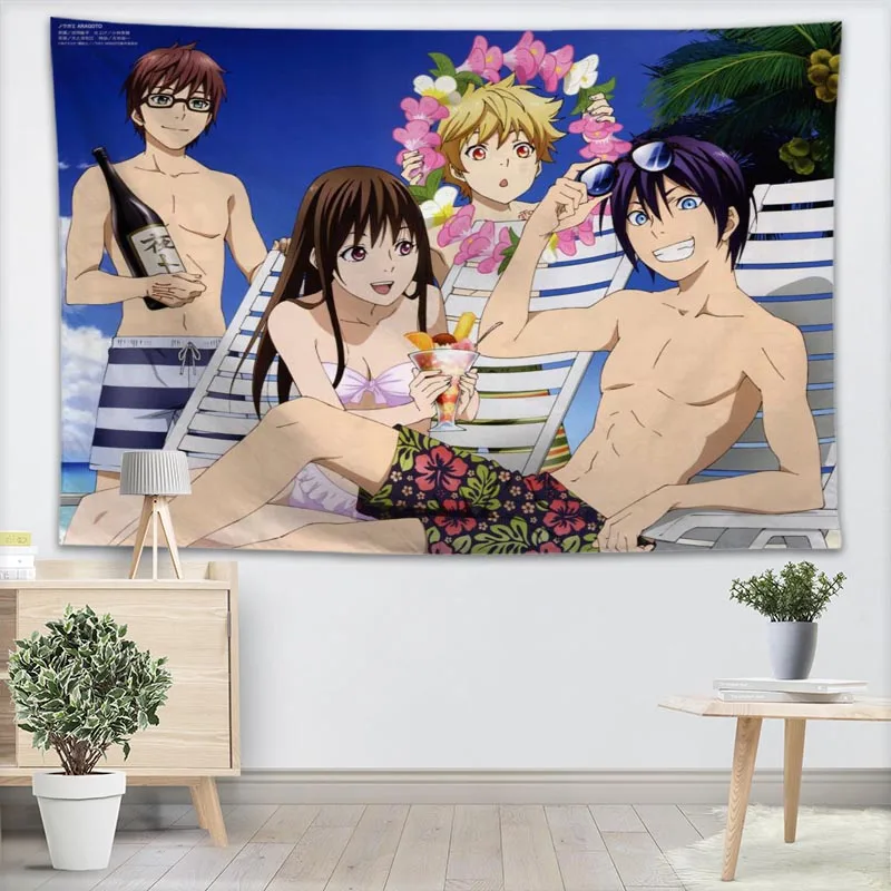 Custom Noragami Tapestry Sheets Home Decorative Tapestries Beach Towel Blanket Cloth Wall Tapestry