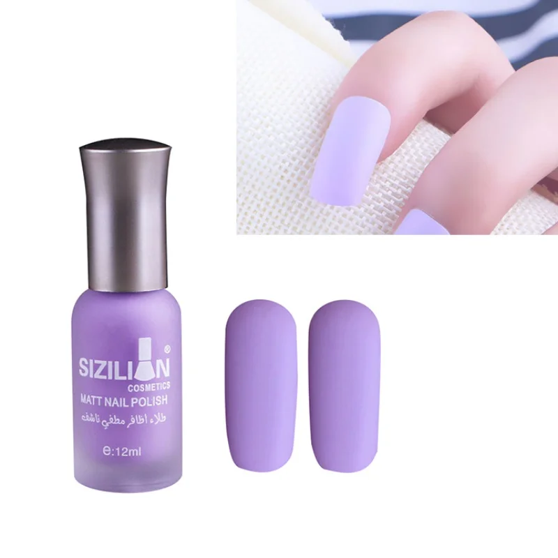 

1 Bottle 12ml Matte Dull Nail Polish Fast Dry Long-lasting Nail Art Varnish Lacquer Nail Color