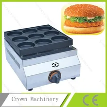 Газовый Тип 9 отверстий котлета для бургеров делая машину; газовое блинное устройство для выпечки