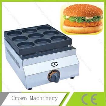 

Gas type 9 holes burger patty making machine;Gas Pancake Baker Maker Machine